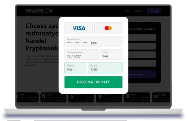Formularz płatności na platformie Trader AI